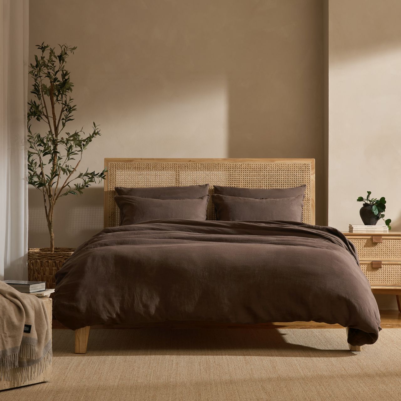 Linen&Rose - Drap plat en lin Européen