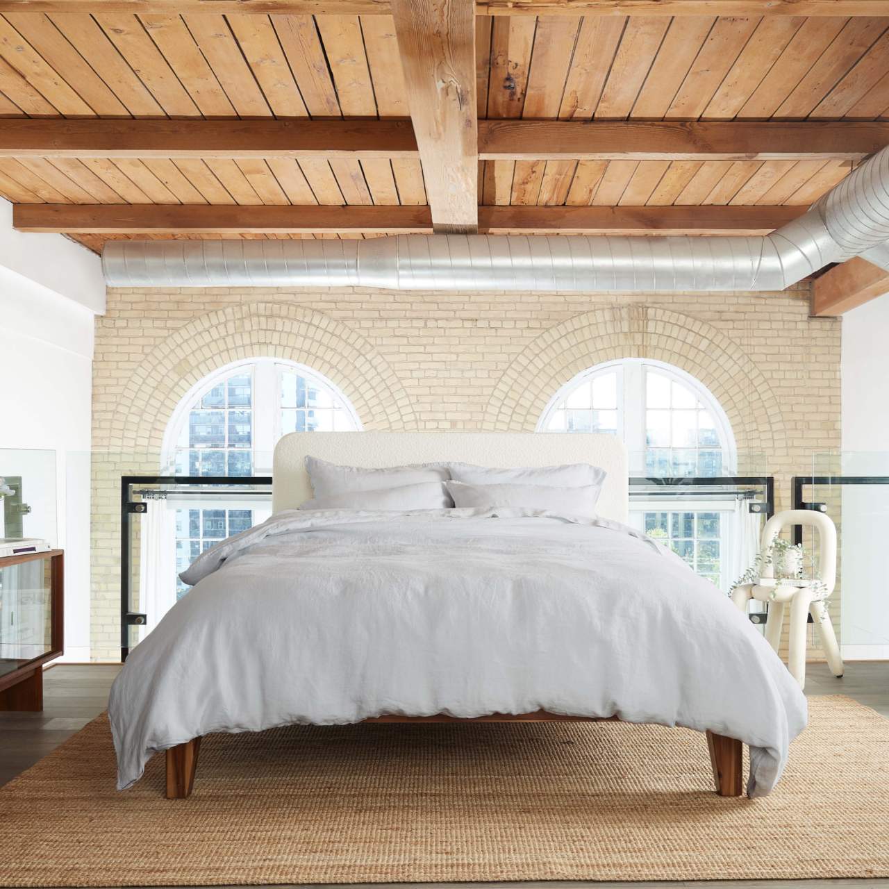 Linen&Rose - Drap plat en lin Européen
