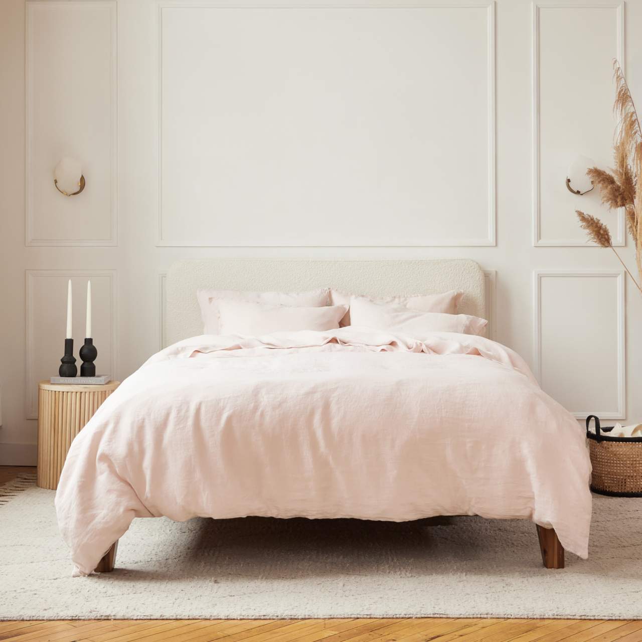 Linen&Rose - Drap plat en lin Européen